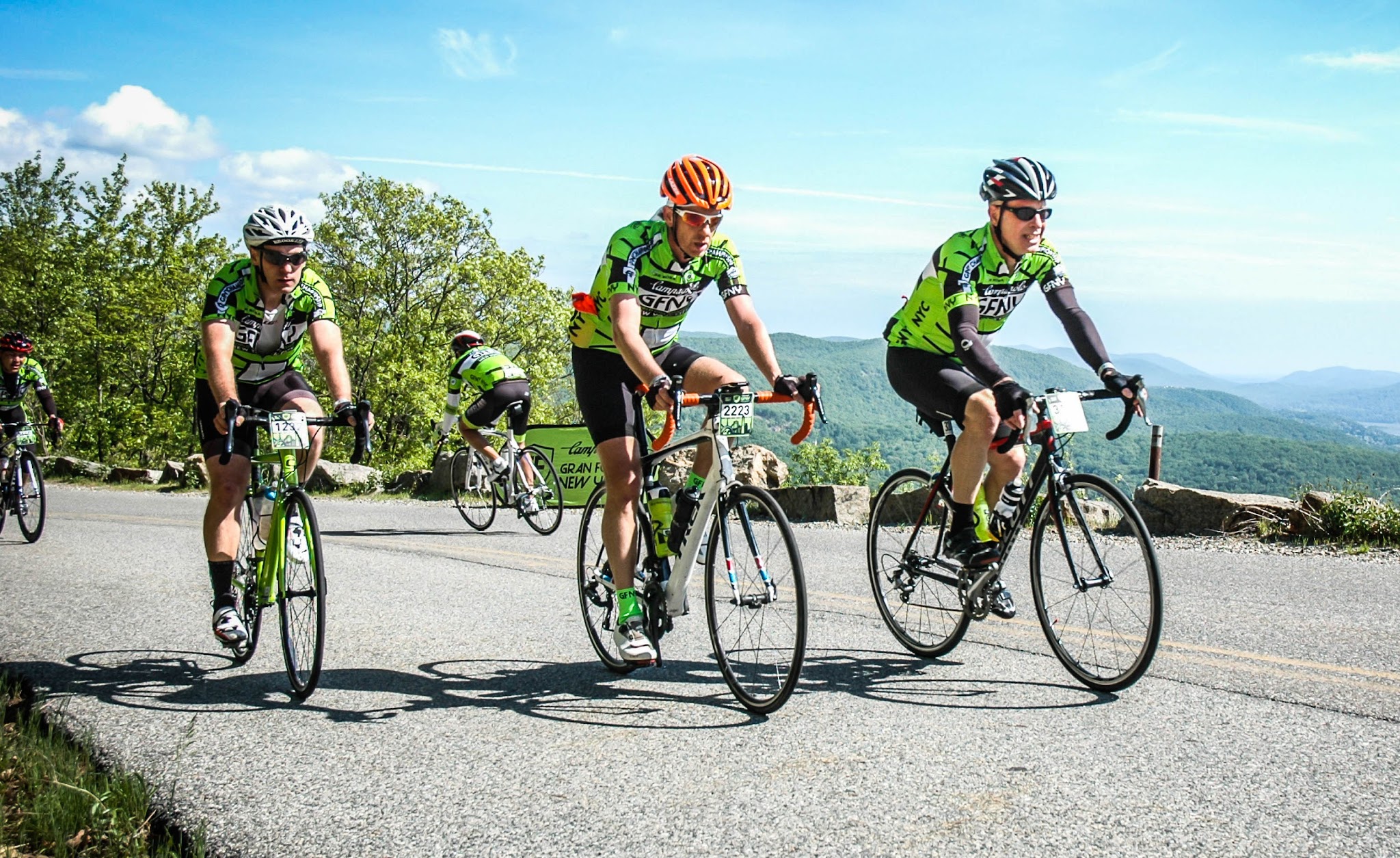cycling Bear Mountain - gfny - cyclist on road