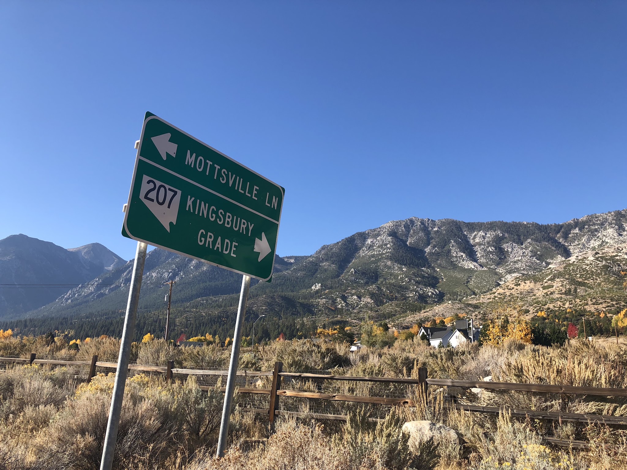 Sign at the start of Kingsbury Grade bike climb