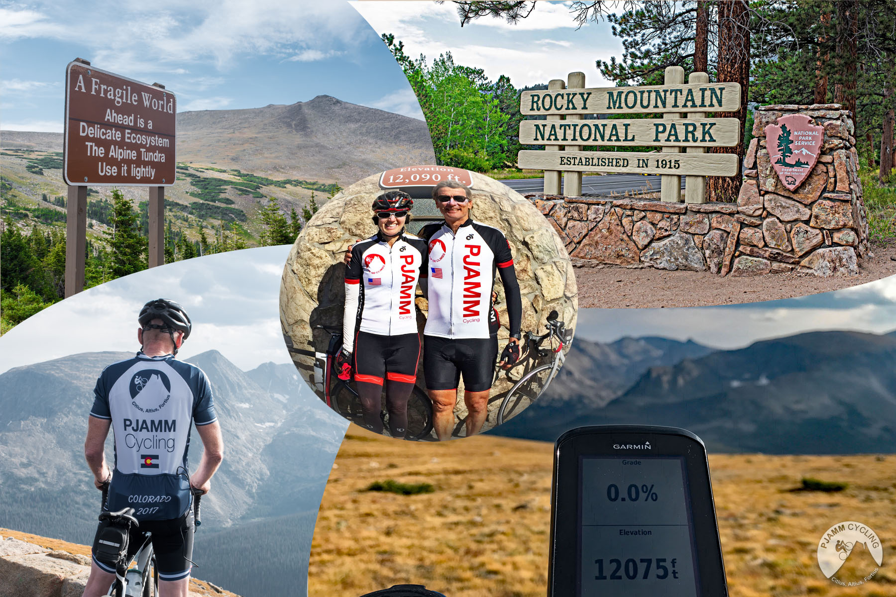 Fragile World sign on bike climb up Trail Ridge