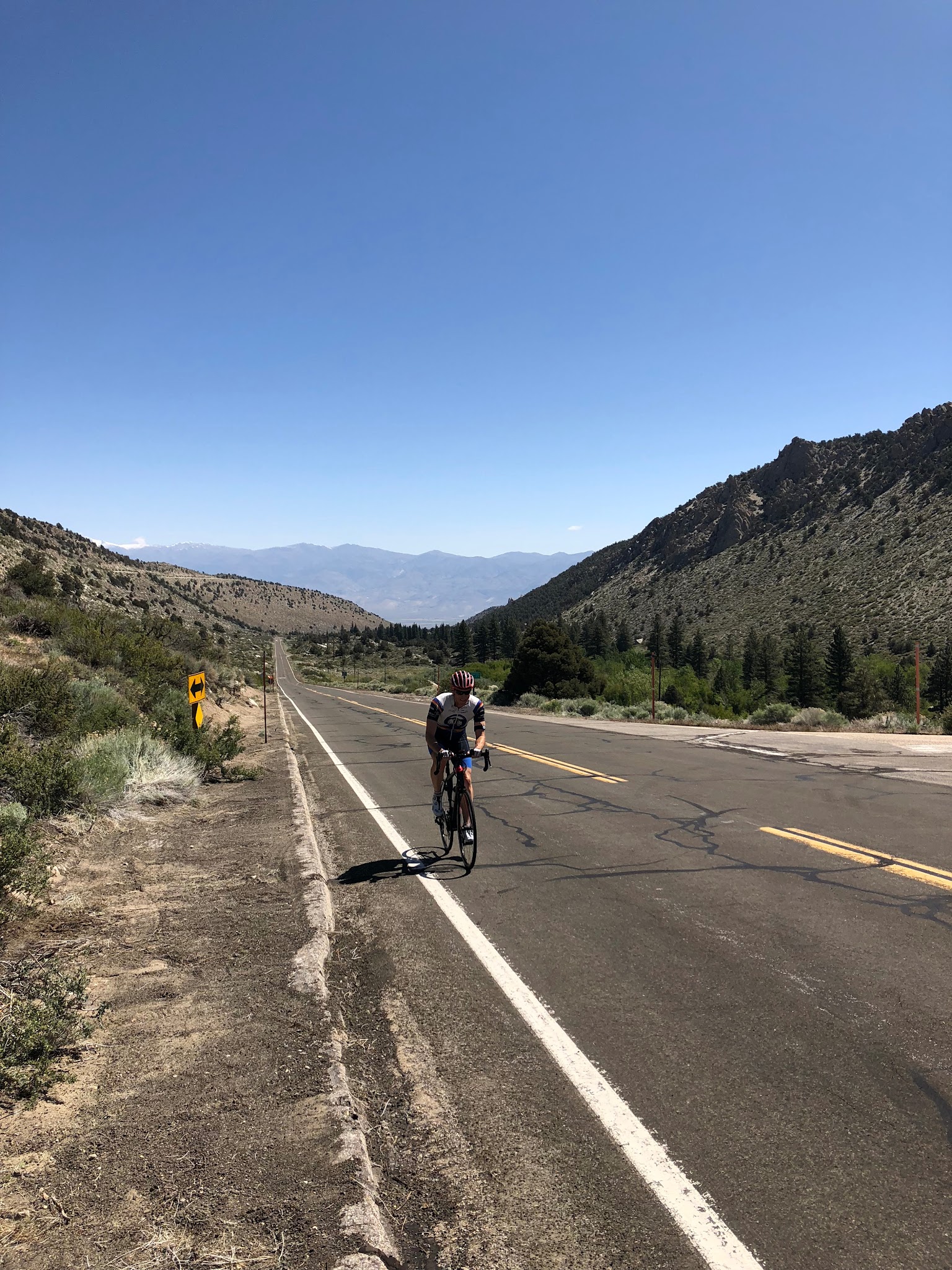 Cycling South Lake - Hwy 168 - road sign
