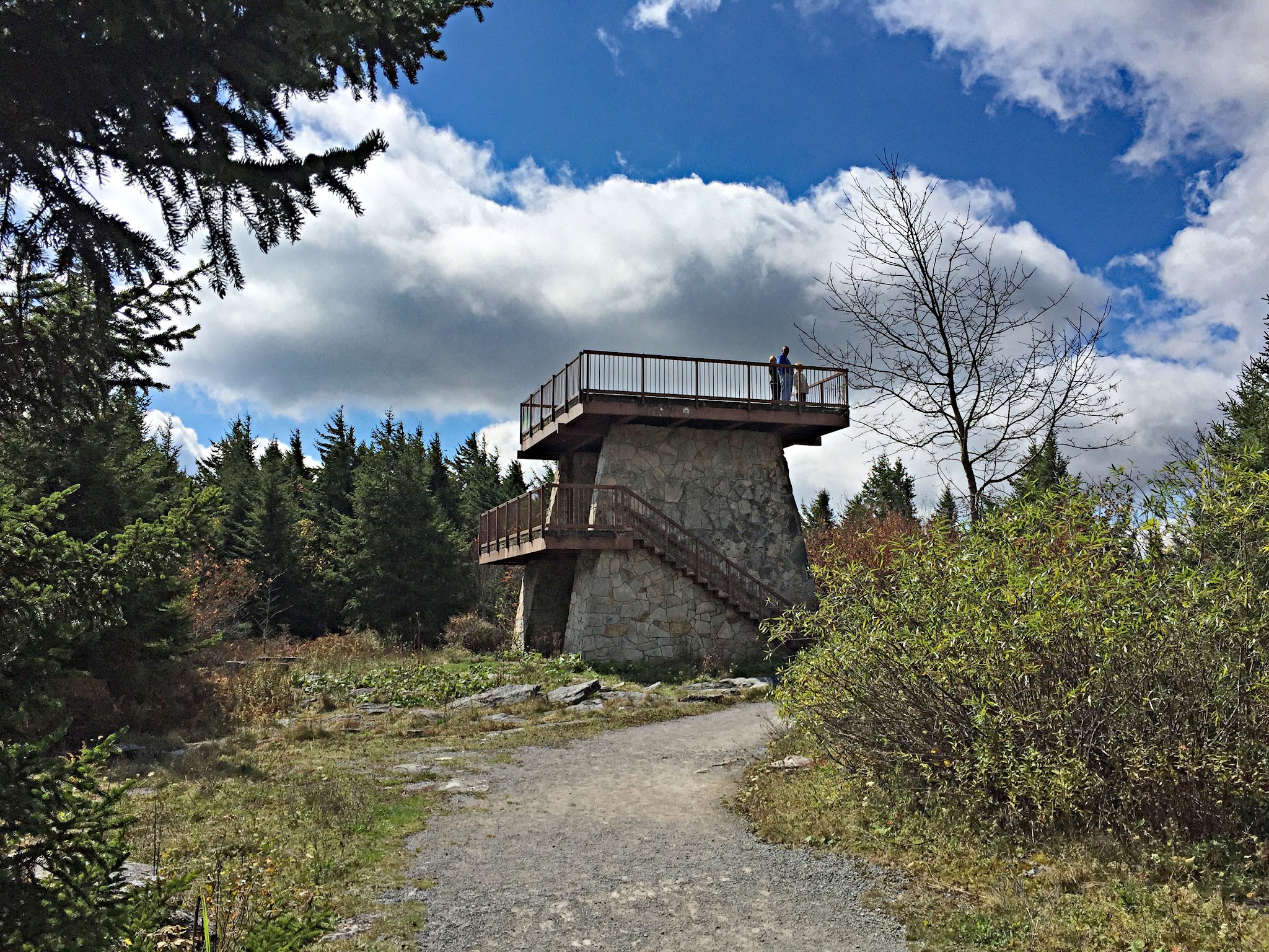 Cycling Spruce Knob, West Virginia - observation tower at Spruce Knob summit