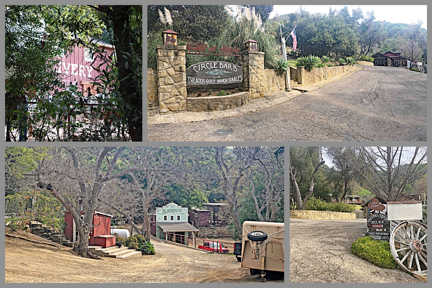 Bicycle climb Refugio Road - Circle Bar B Ranch sign