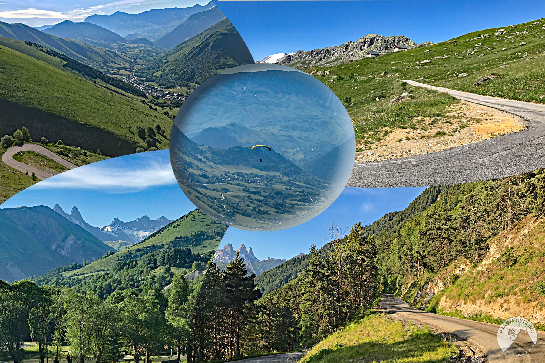 Climbing Col de la Croix de Fer, Saint-Jean-de-Maurienne by bike - view of forest and mountains