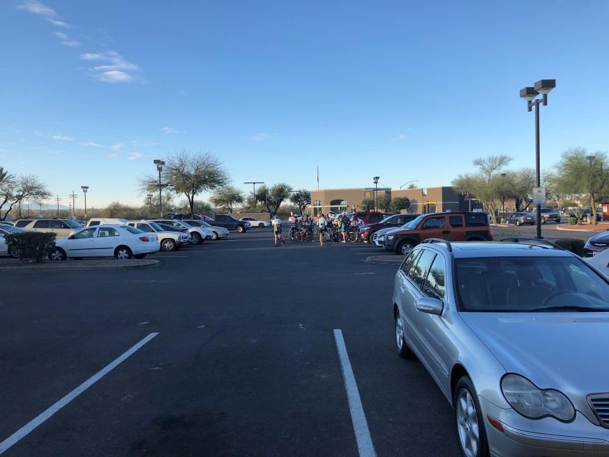 Cycling Mt. Lemmon, Arizona - Le Buzz parking lot