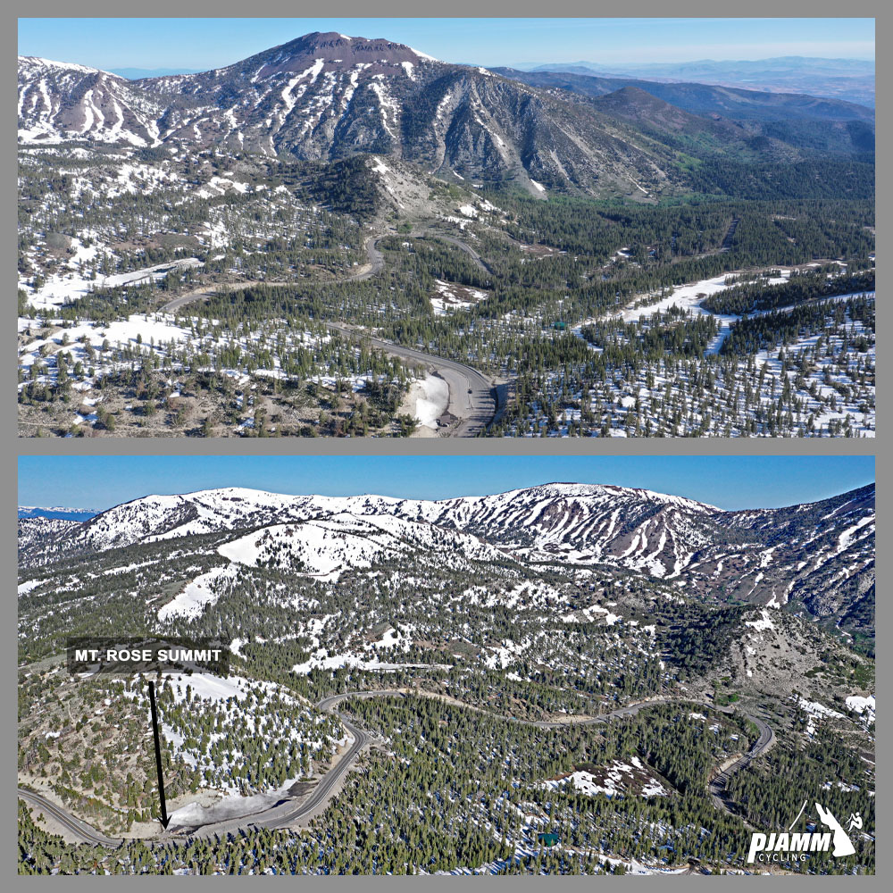 Cycling Mt. Rose East, Nevada - Highway 431 leading to Mt. Rose summit from the east