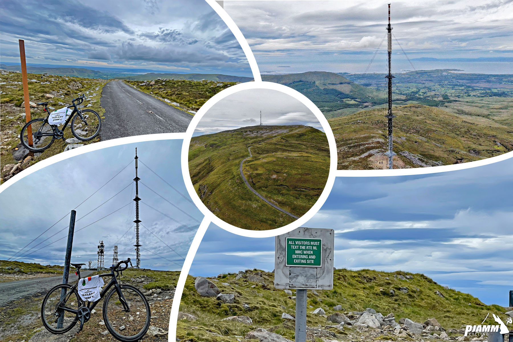 Truskmore Transmission site; radio tower at top of climb