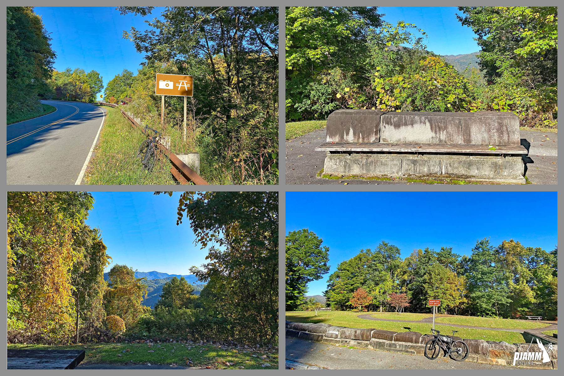 Cycling Cherohala Skyway, North Carolina - viewpoint #1 at Hooper Cove