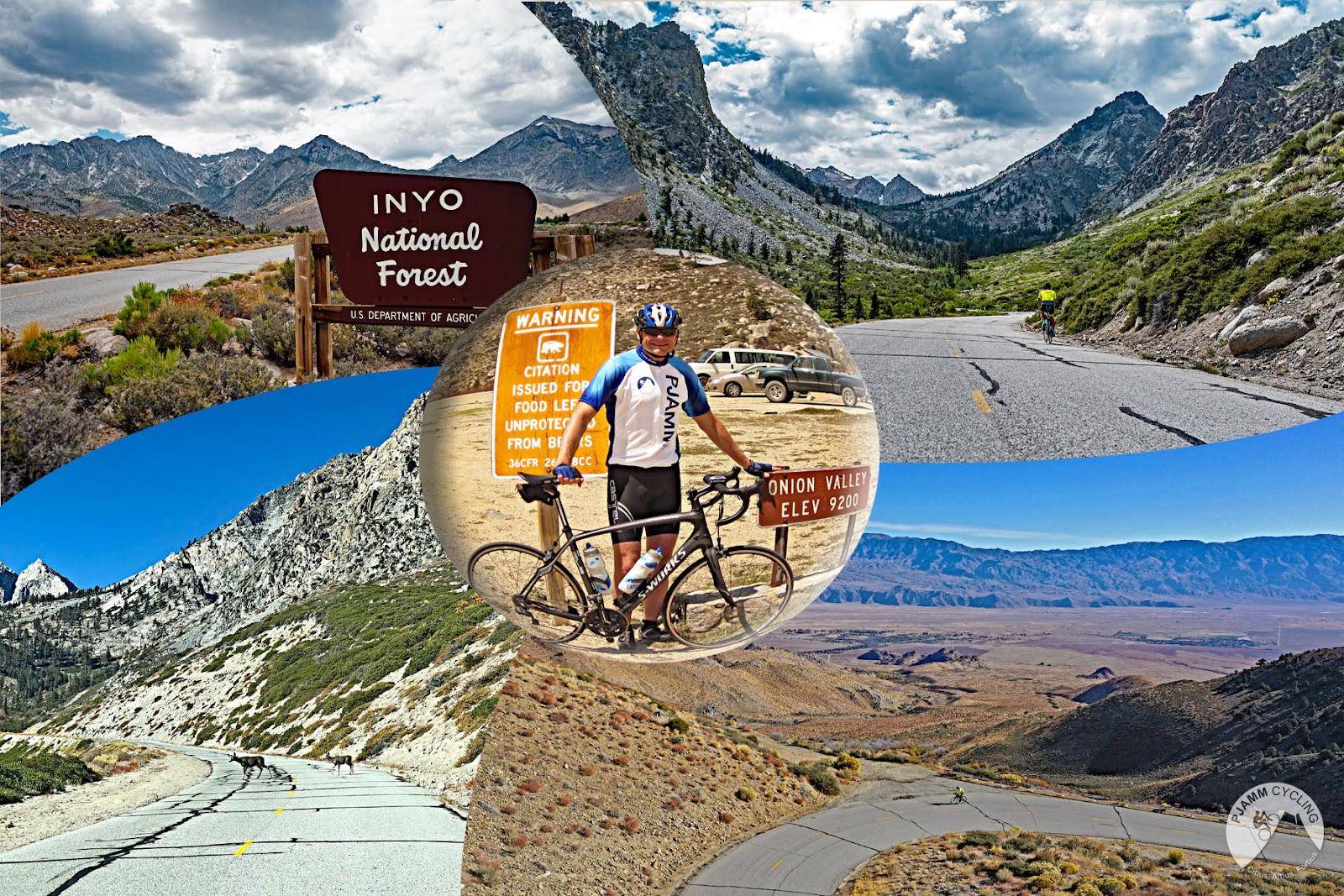 bike climmb Top 10 US Bike Climbs - Onion Valley road with Owens Valley in background
