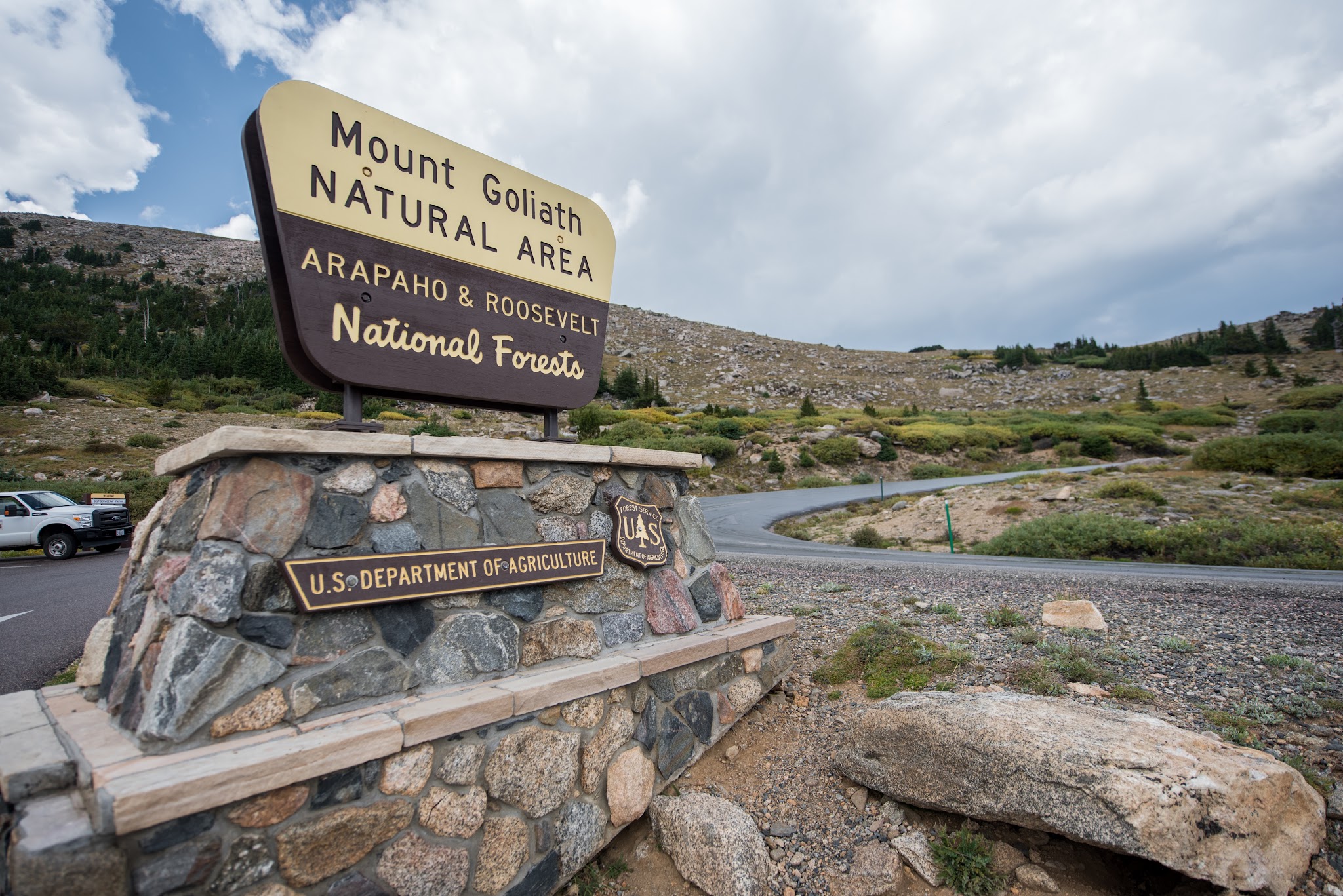 Bicycling Mount Evans - Arapaho Roosevelt National Forest sign
