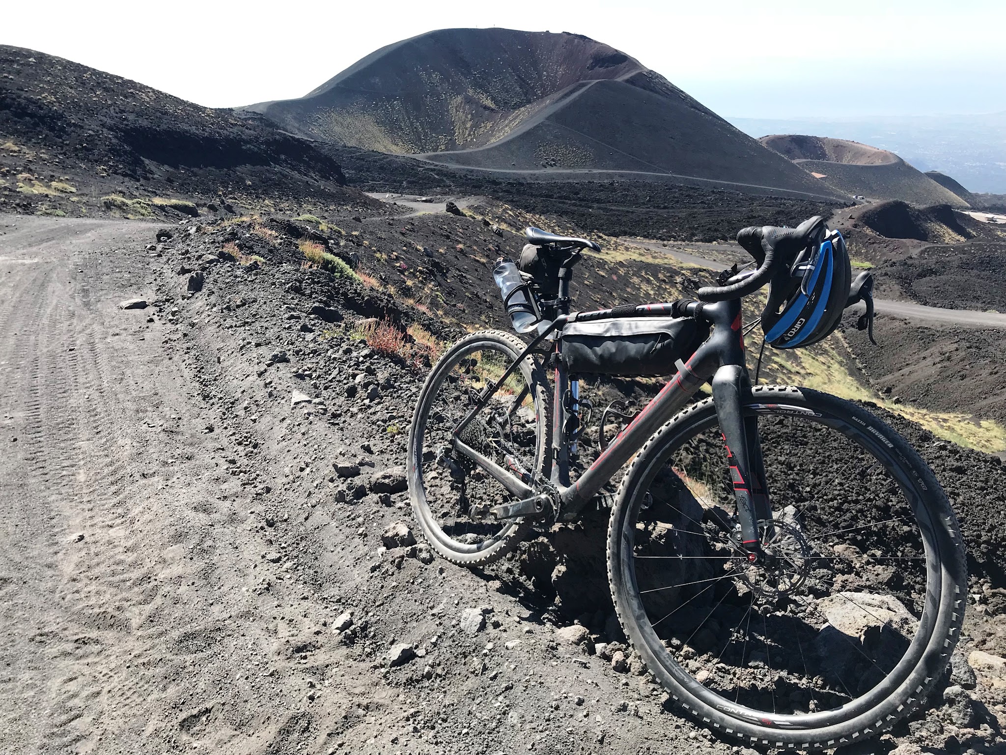 Specialized Crux bike on road to Mount Etna, Sicily, Italy