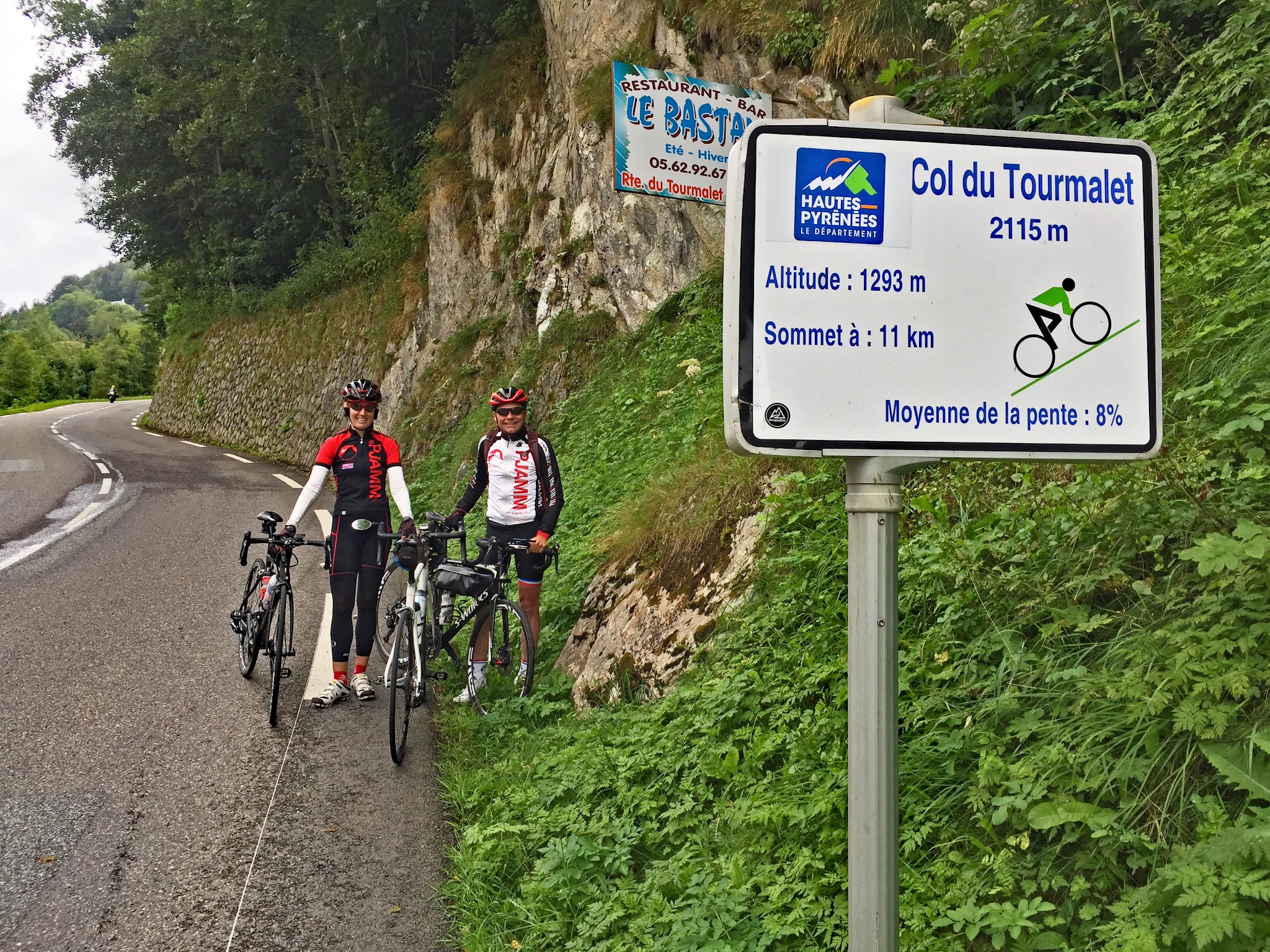 Cycling Col du Tourmalet from west - Luz Saint Sauvuer - photo of col from below - ski runs