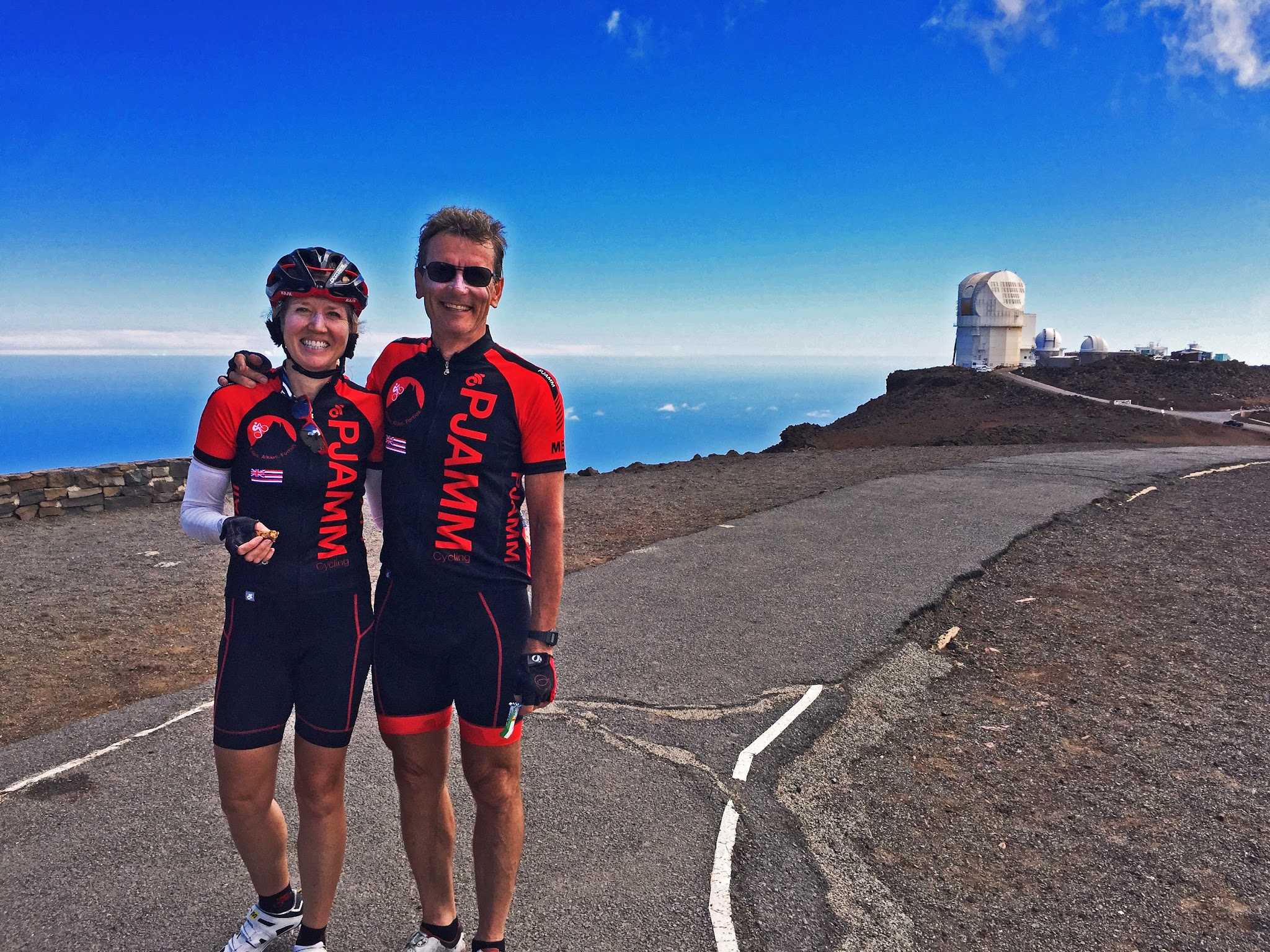 Best bike climb in US - cyclists, observatories, sky, ocean, clouds
