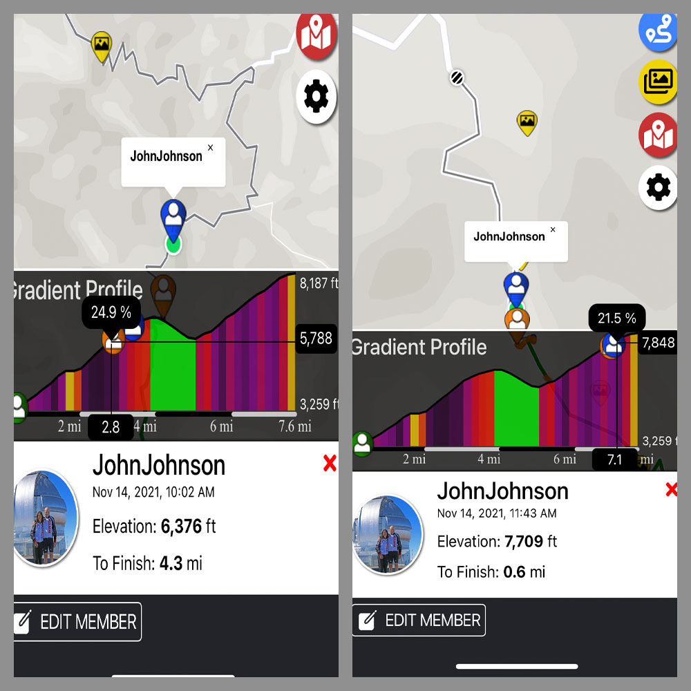 Cycling Rdom Pass, Asir Mountains - PJAMM's ride profile tool shows gradient profile of steepest mile of roadway in the world