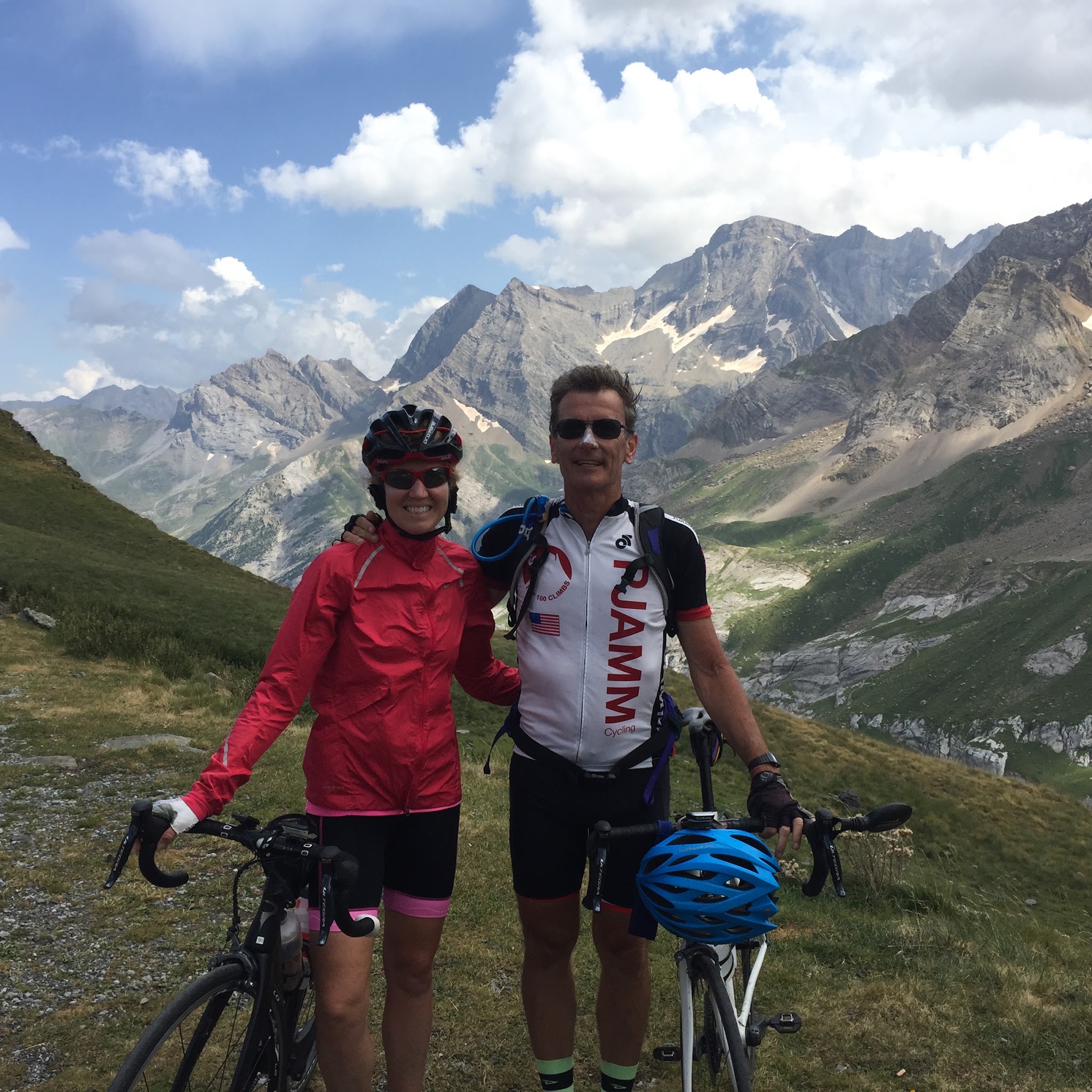 Cycling Luz Ardiden - aerial drone photo of hairpins at top of climb