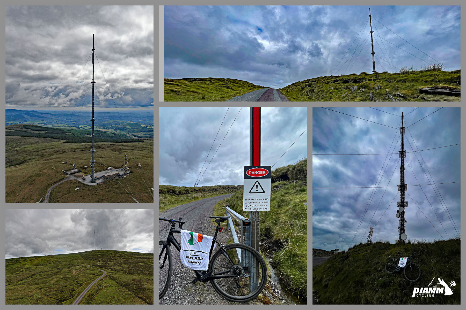 photo collage - climb finish, Mullaghanish Transmitter