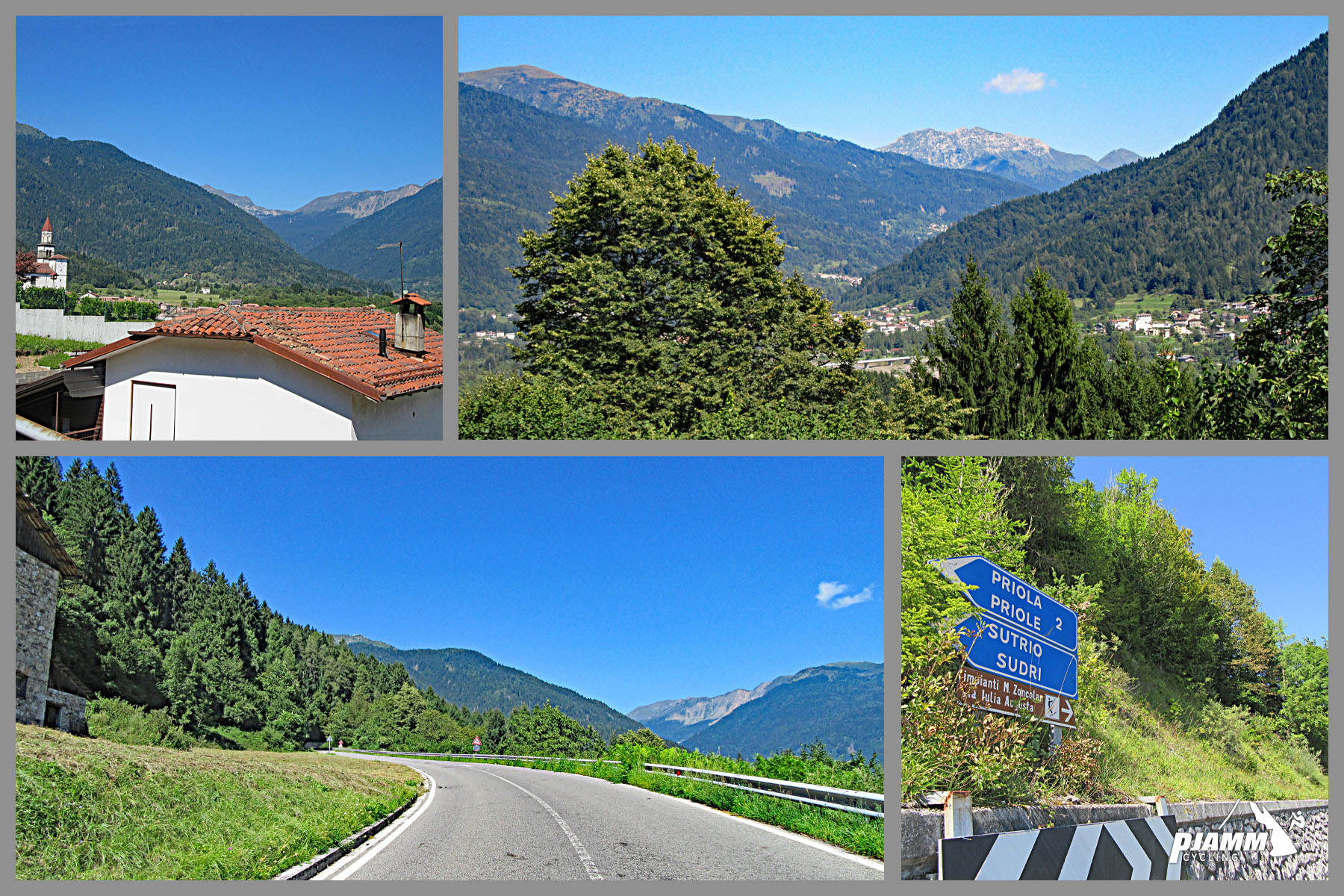 Cycling Monte Zoncolan from Sutrio - beginning of climb, in Sutrio on Strada Provinciale 123