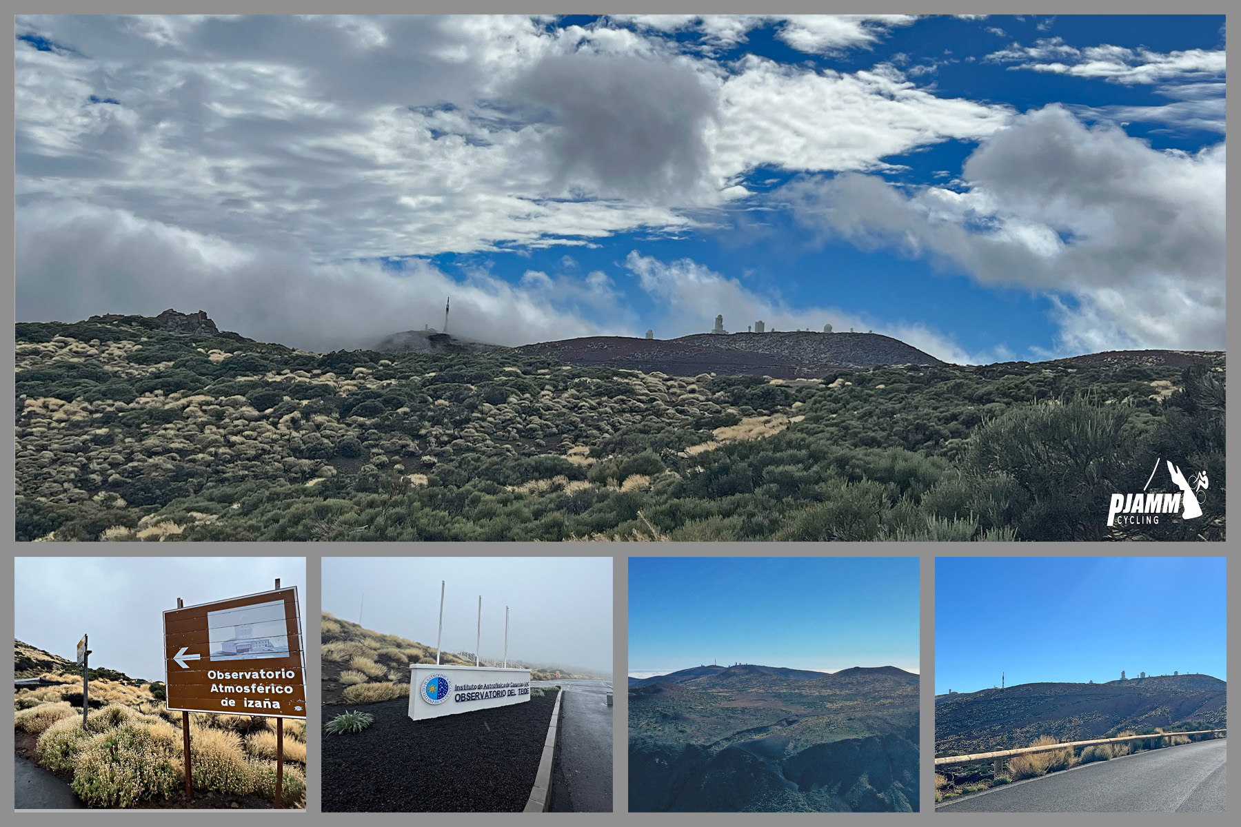 photo collage shows observatories and informational signs