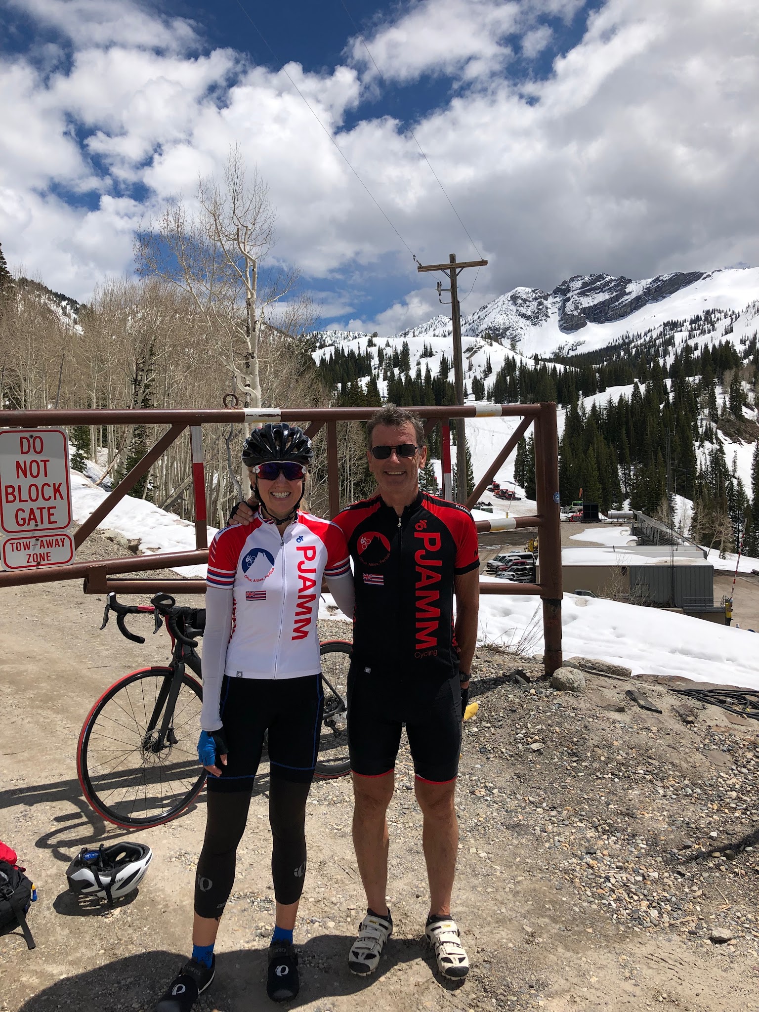 Ski run sign at the finish of the Little Cottonwood Canyon bicycle ride.