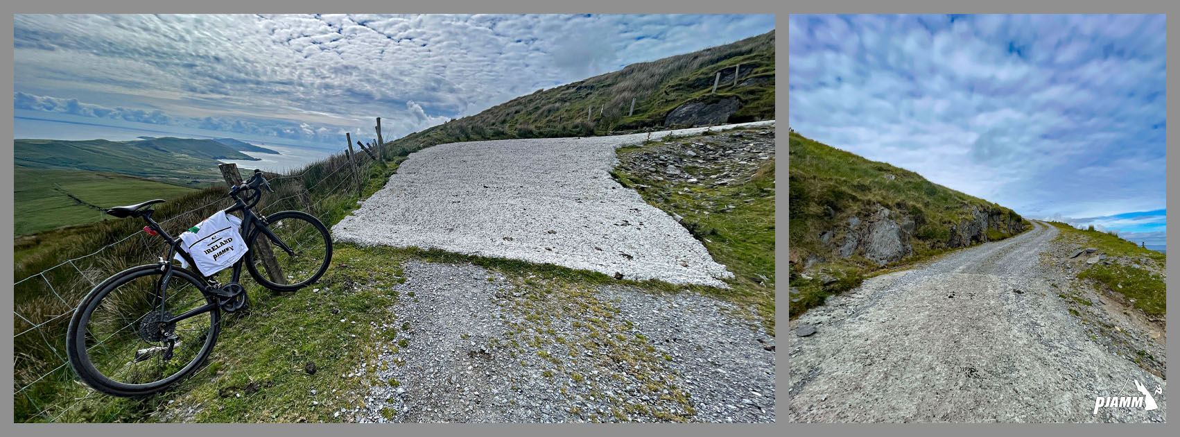 roadway surface changes about a kilometer from the climb's finish