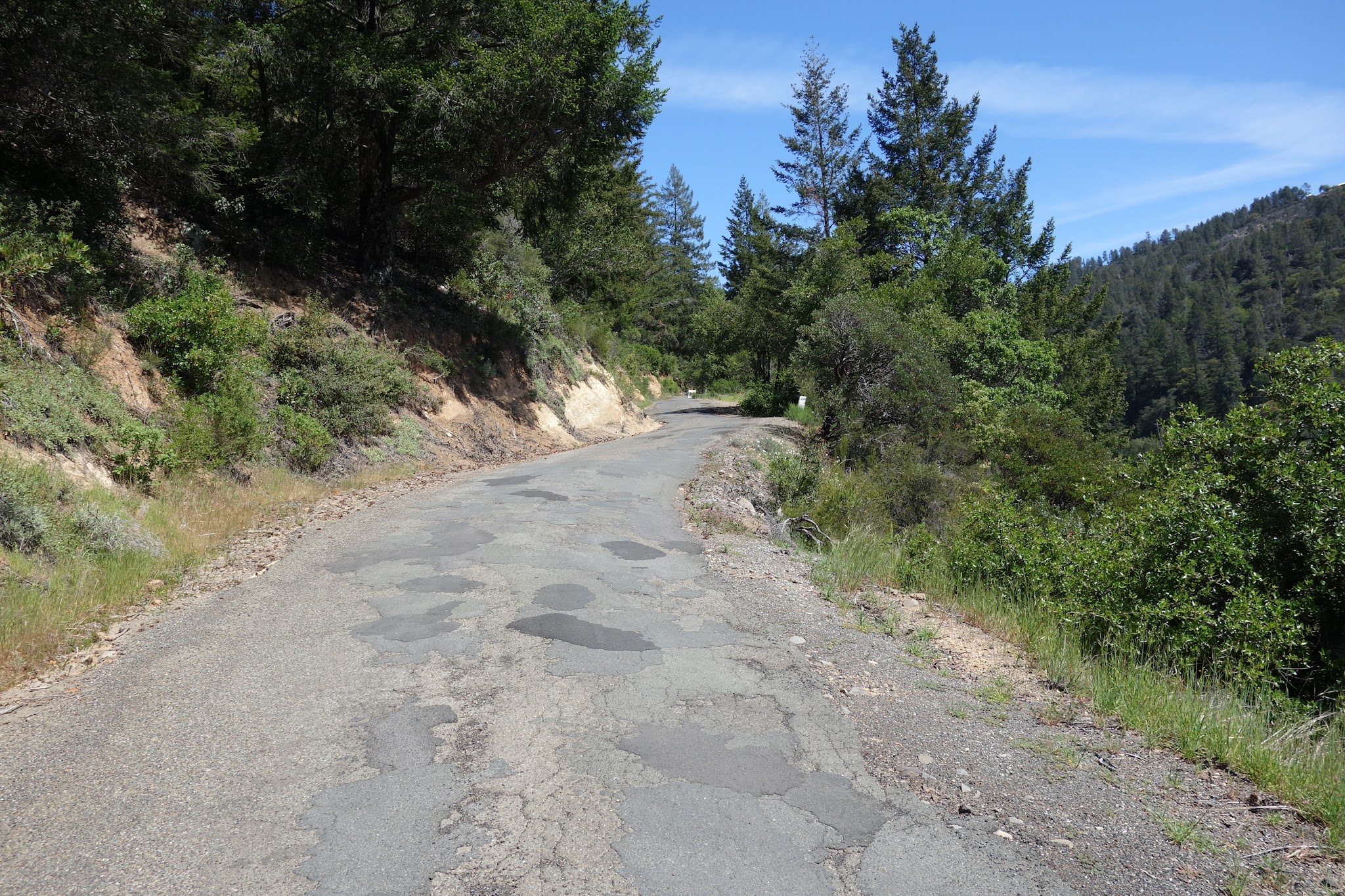 Biking Cavedale Road - rough road