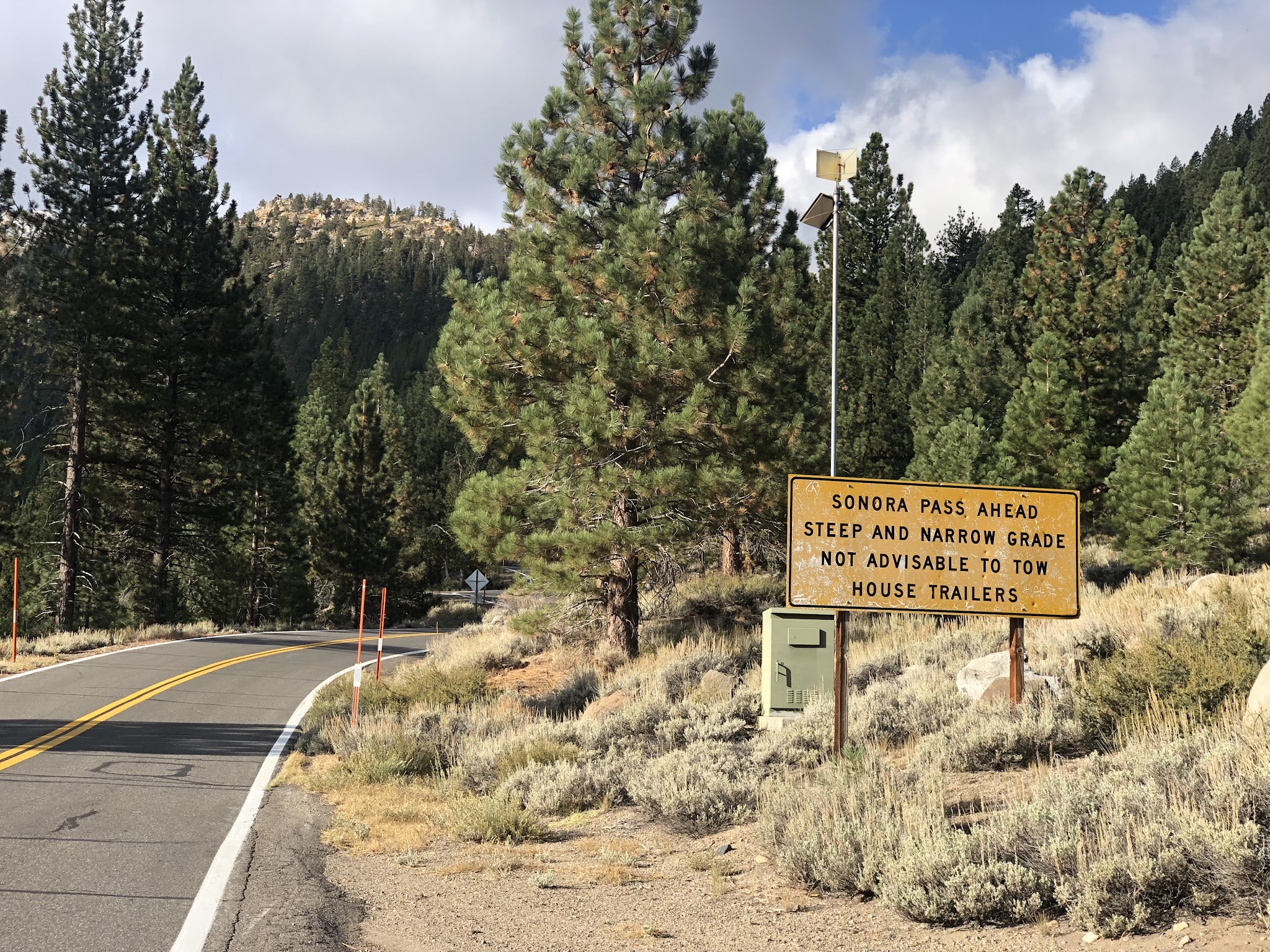 Biking Sonora Pass West - Pacific Coast Trail sign