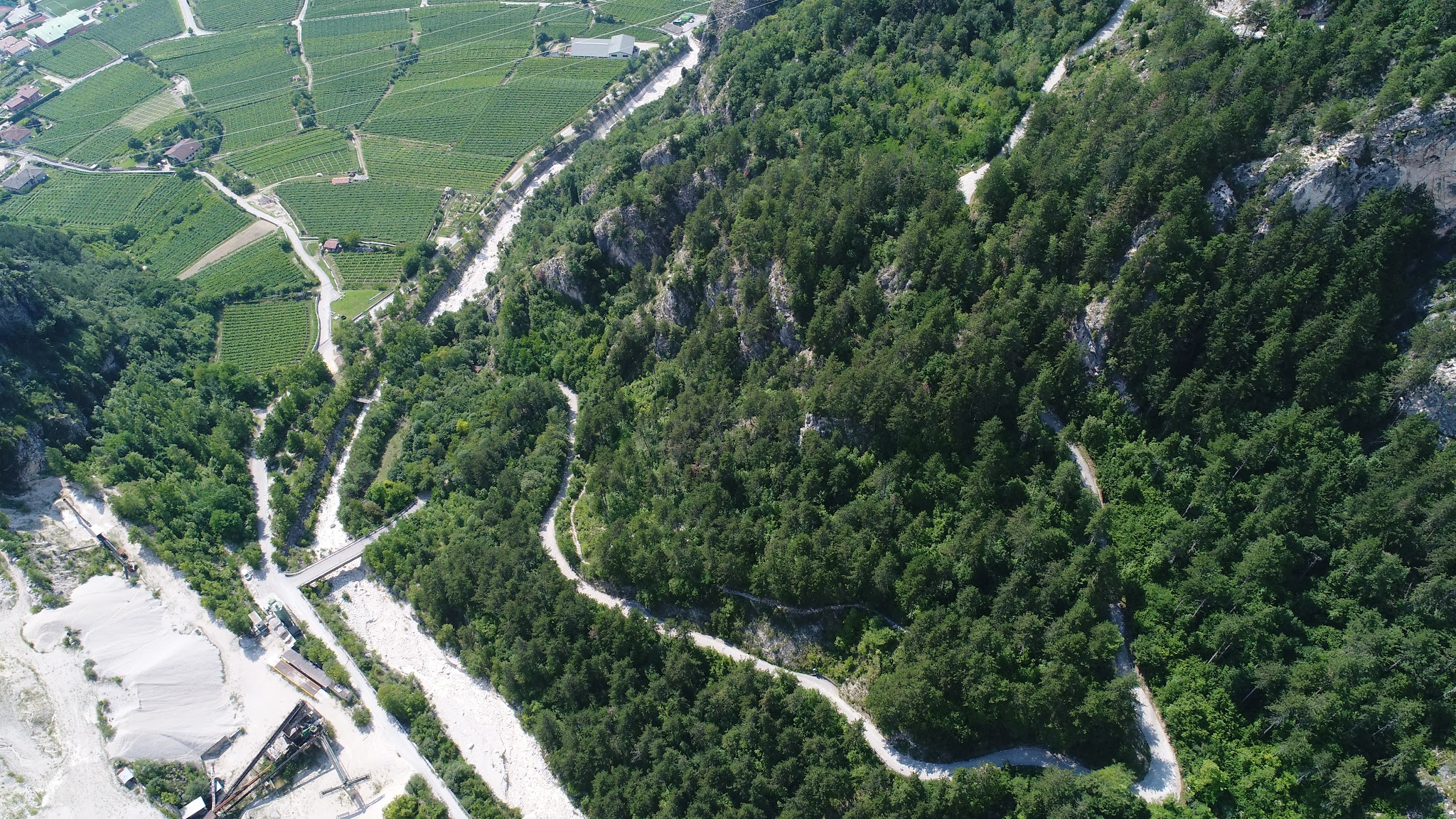 Scanuppia, Italy, Italian Alps, hairpins drone photo