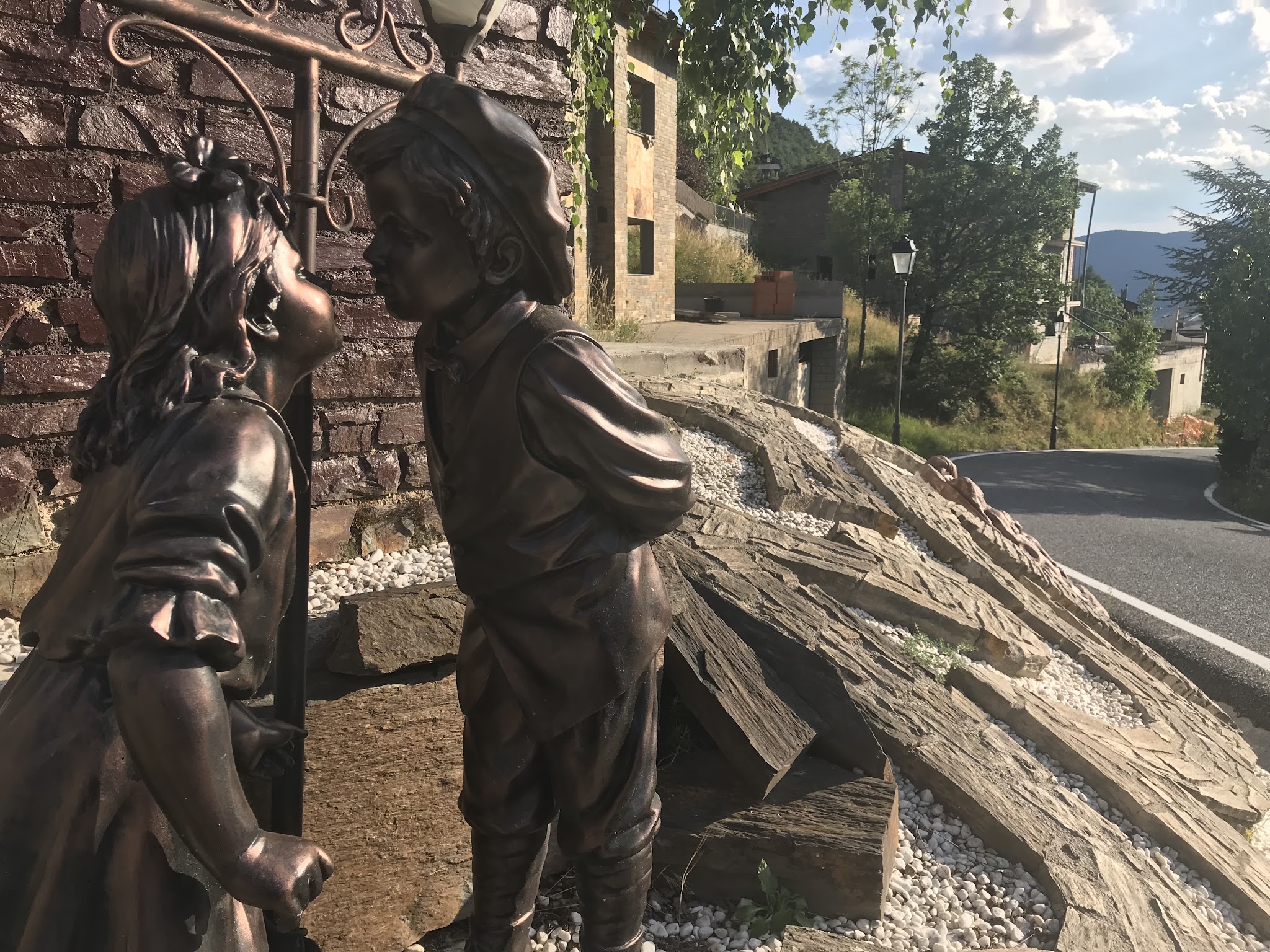 Climb by bike in Andorra - statues in Juberi