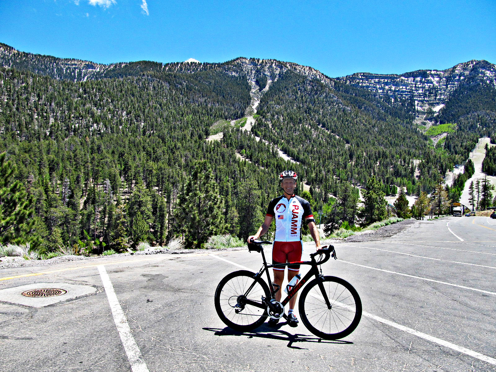 Bike up Lee Canyon Bike Climb - end at Upper Bristlecone Trail Head