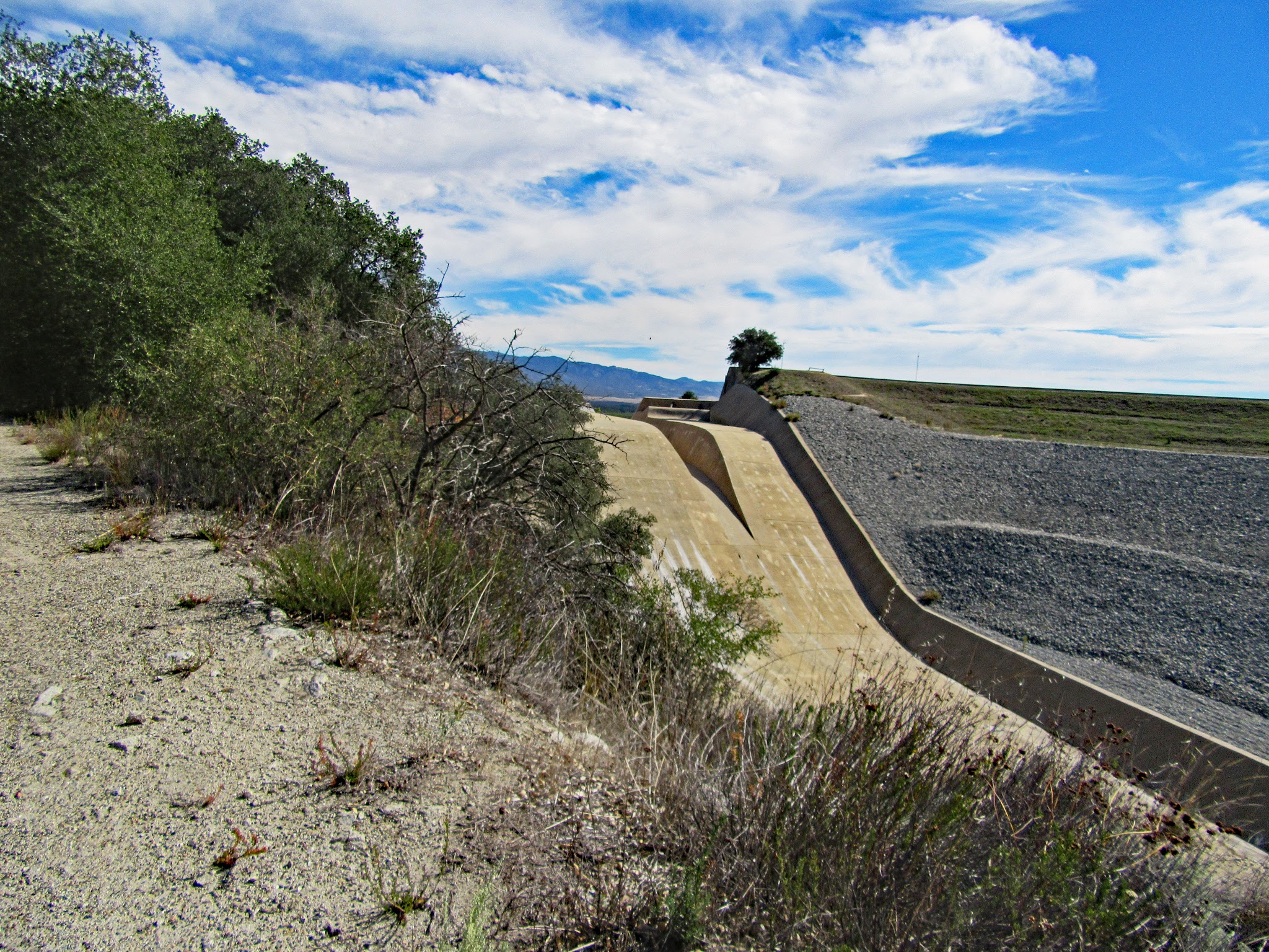 Lake Henshaw Dam on Palomar Mountain bike climb.