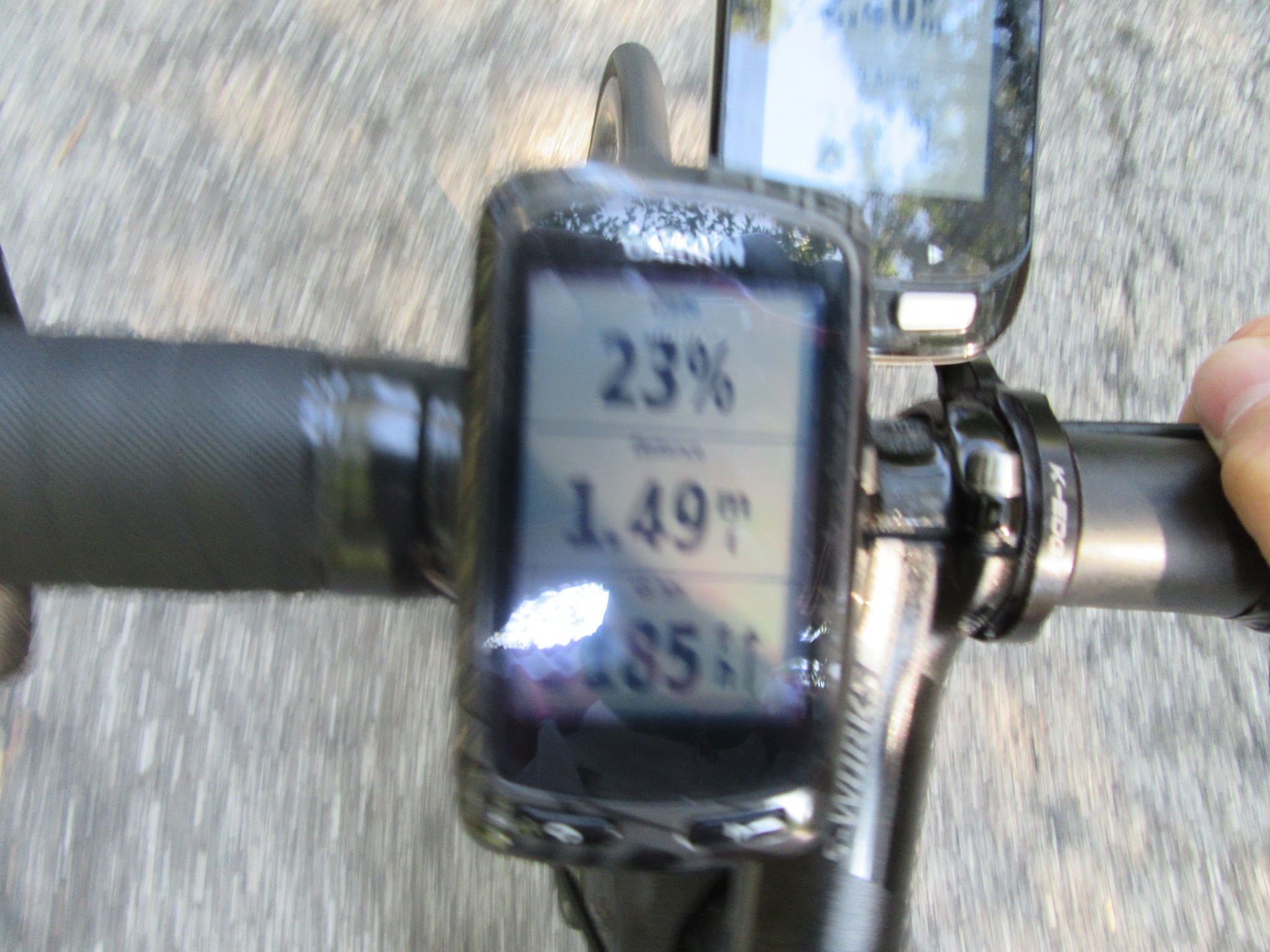 Bike climb of Monte Grappa - Cavaso del Tomba - garmin with 23% grade reading