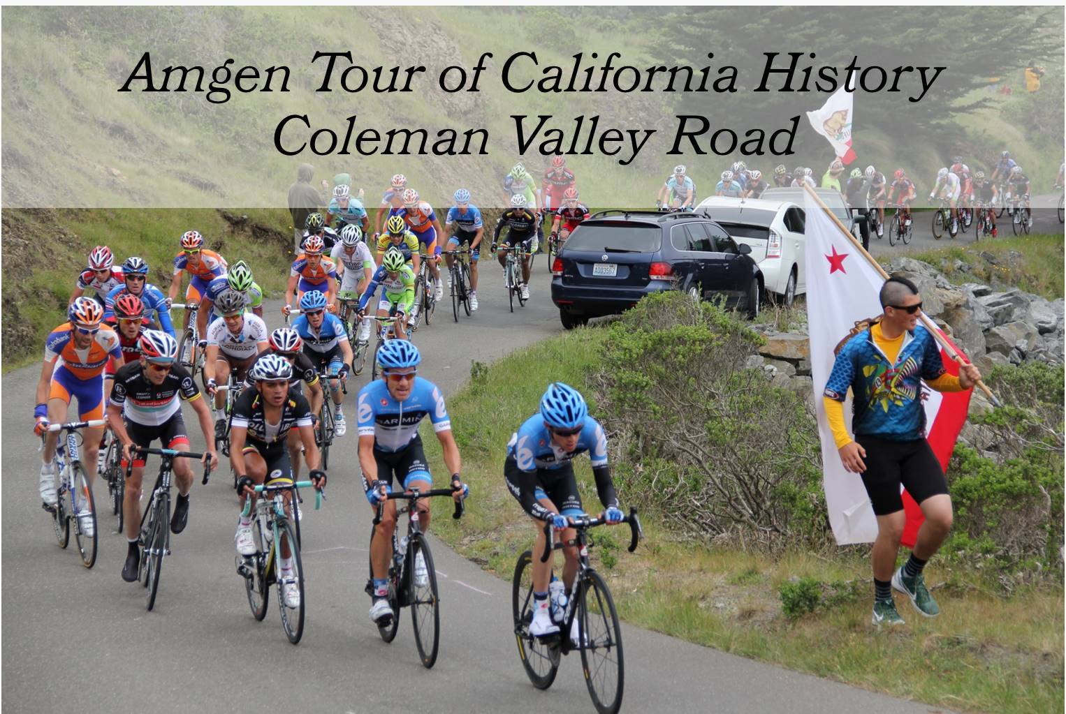 John Johnson and Mark Hoffenberg PJAMM Cycling John Johnson and World and National Masters cycling champion Mark Hoffenberg on Coleman Valley Road.