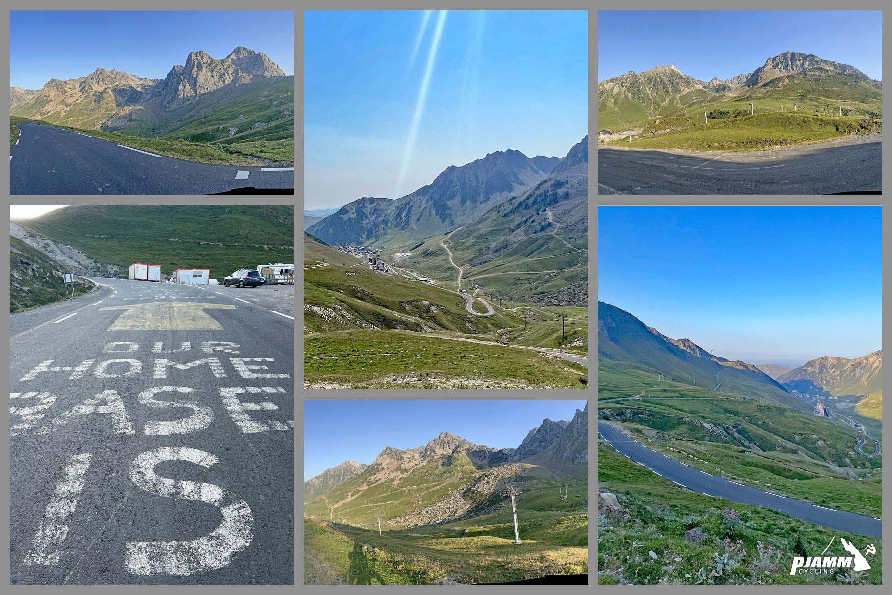 views of roadway and mountain coming up to the climb's summit