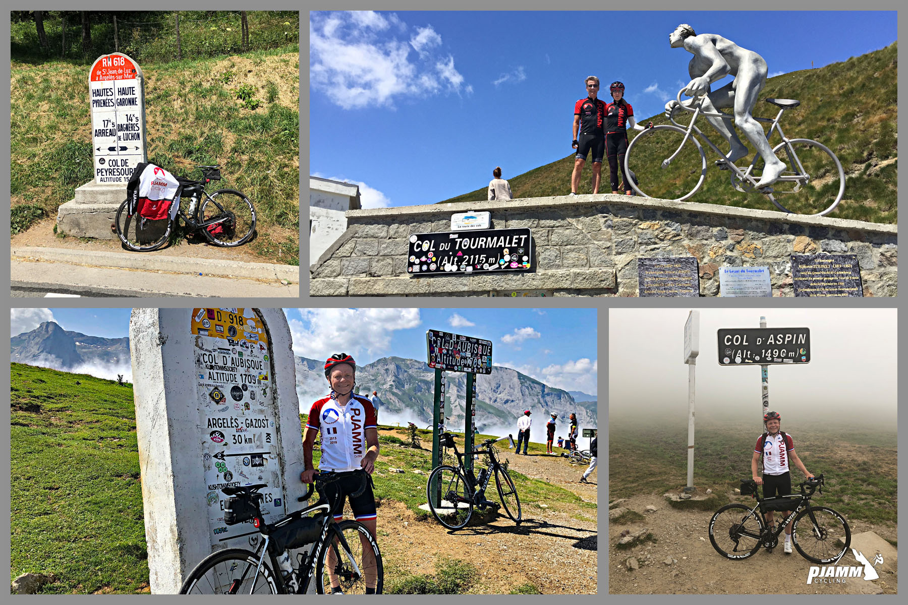 PJAMM Cyclists ride the "Circle of Death" - Col d'Aspin, Col du Tourmalet