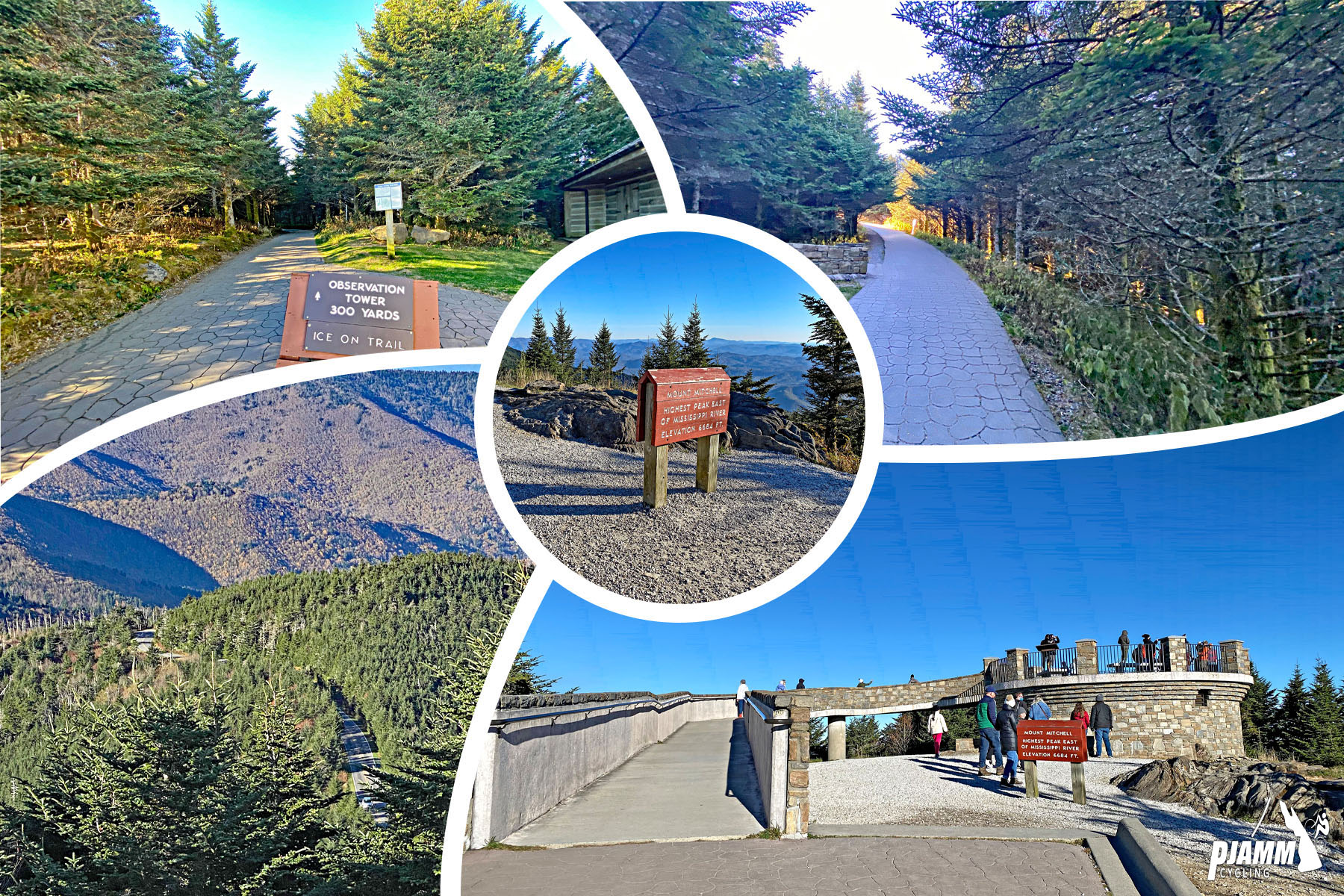 Cycling Mt. Mitchell, North Carolina - highest point of Mount Mitchell, Observation Tower