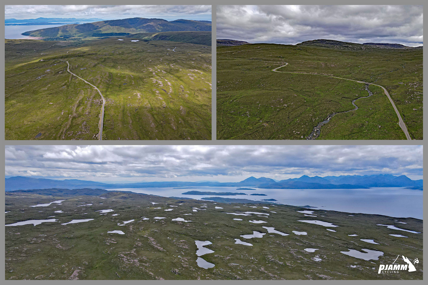 aerial drone views of Applecross Bay