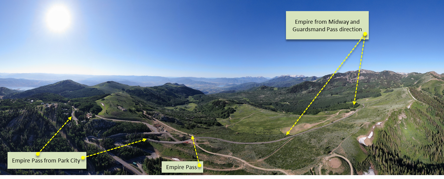 View of Rocky Mountains from Empire Pass