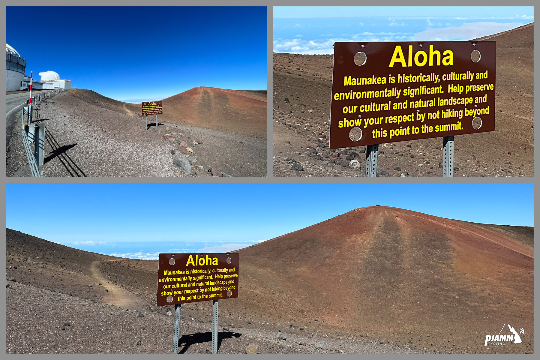 sign at climb's finish for Mauna Kea