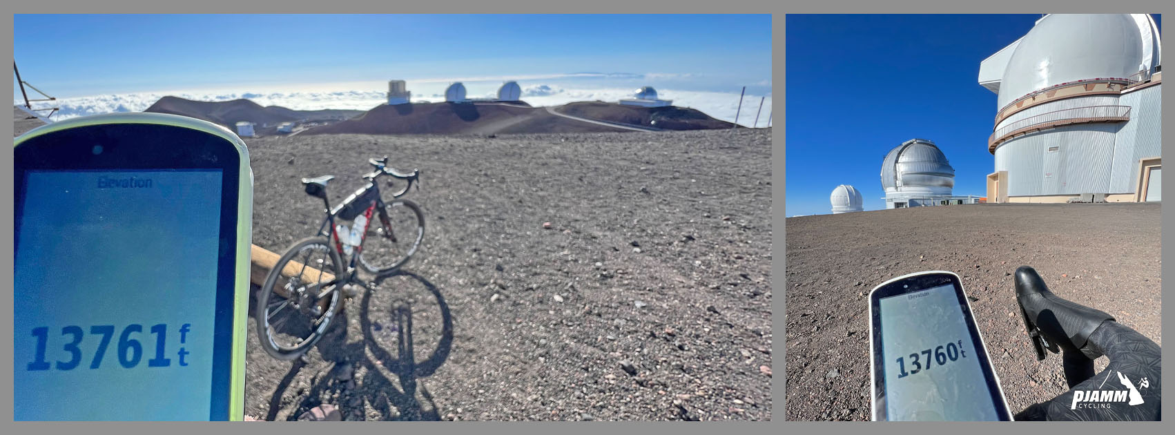 Garmin device at climb's finish comes in just under 13,800 feet of elevation