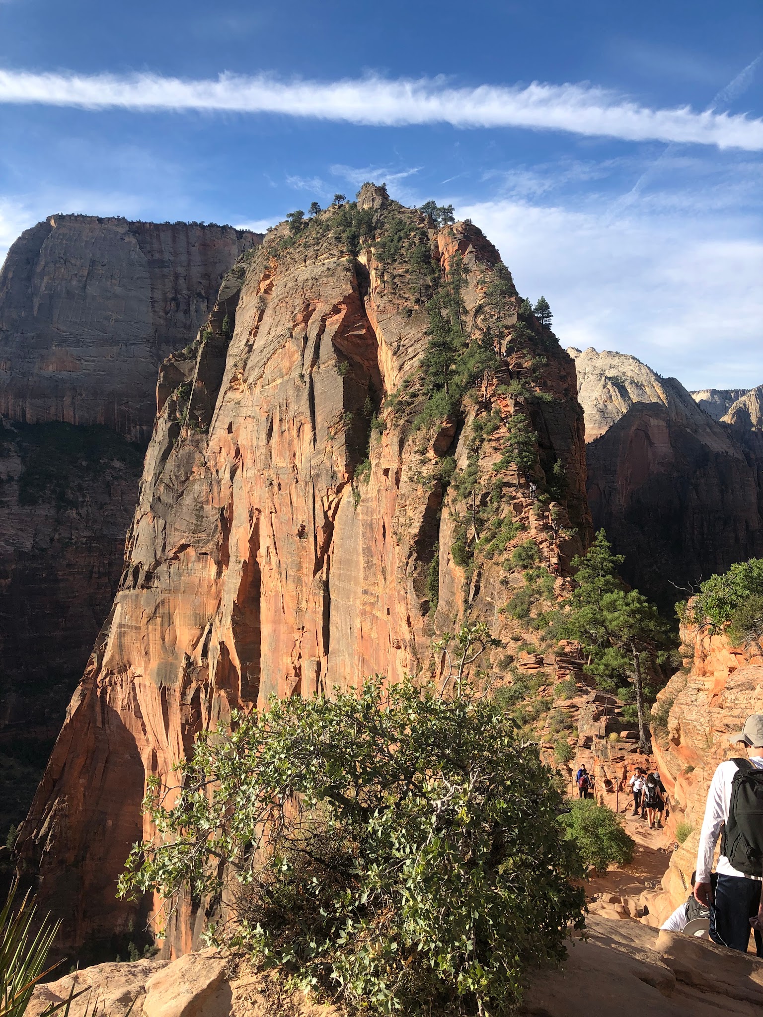 Cycling Zion National Park Cycling Zion National Park - Angels Landing - view of steepest part