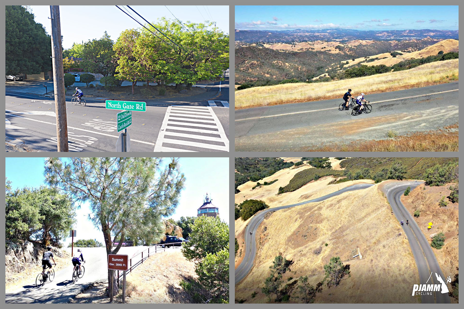Photo collage along the North Gate Road to Castle Rock Road