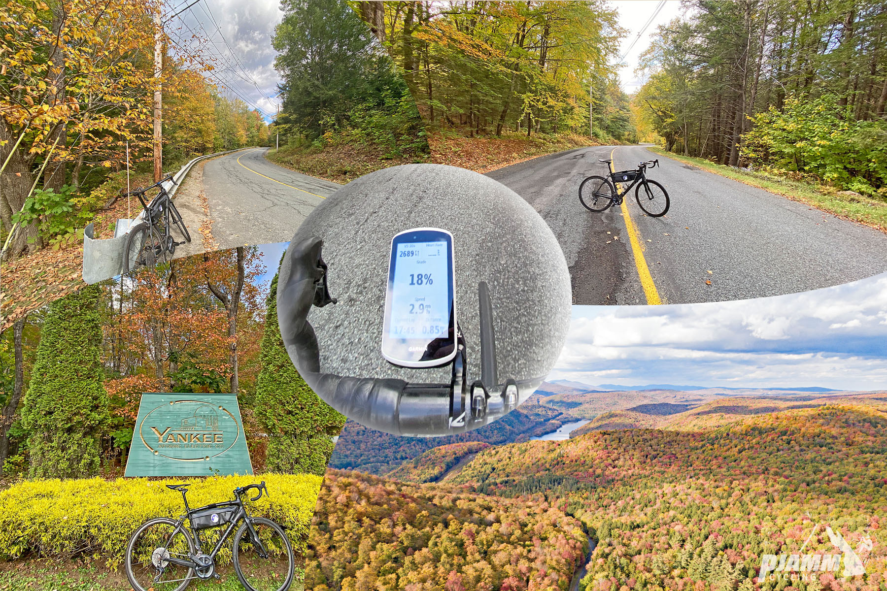 views along the Monroe Hill, Massachusetts bike climb
