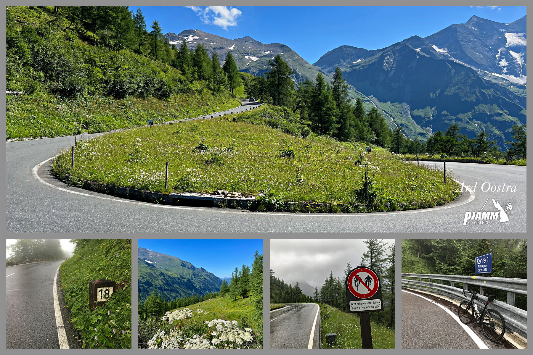 gorgeous views along the middle portion of the climb; Austrian alps