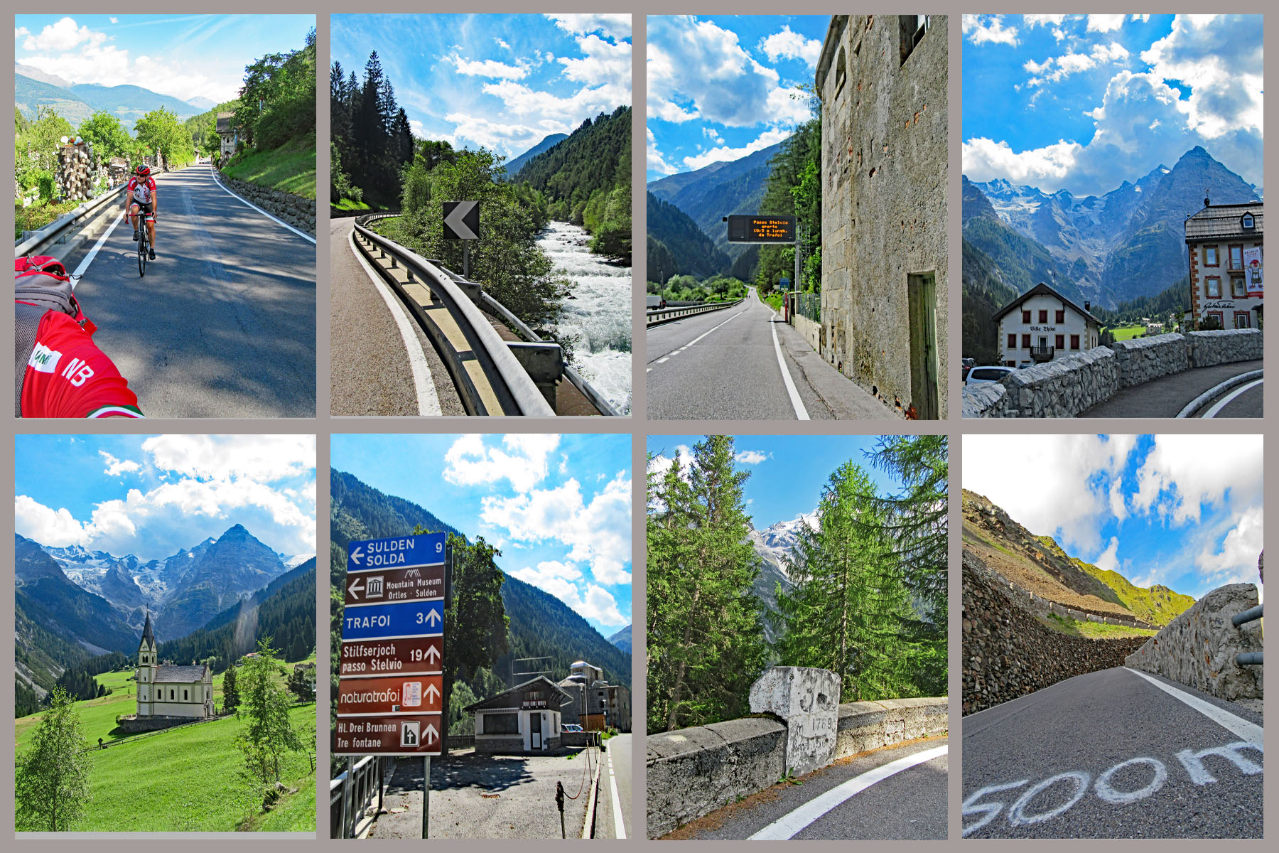 views heading up the route, Italian alps