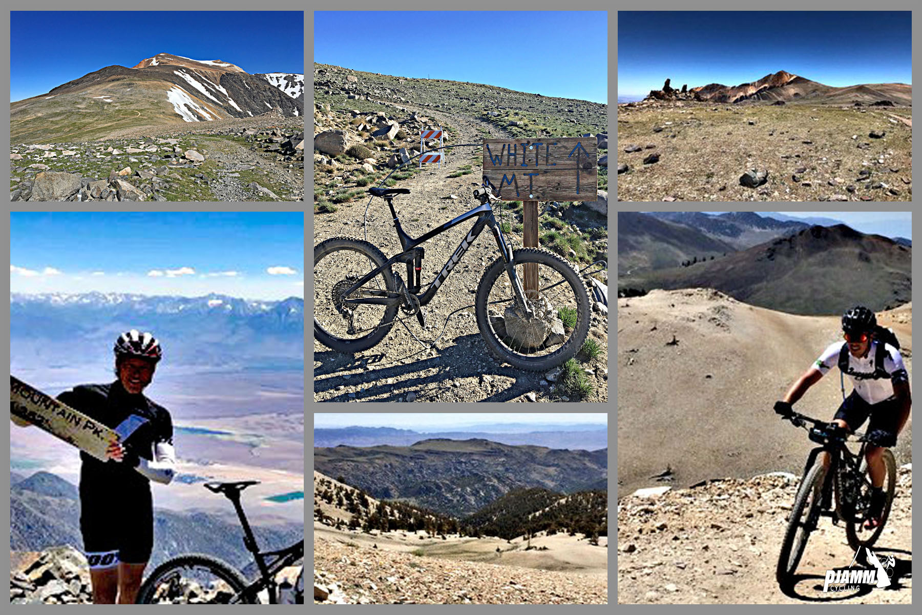 White mountain cycling; cyclist on top; cyclist; mountain; road; 