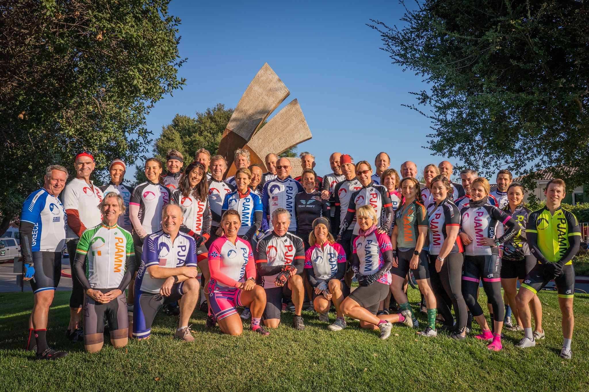 PJAMM Cycling group photo at Team Swift annual fundraiser Ride with Champions