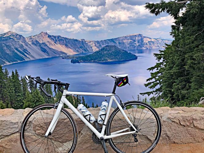 Crater Lake - North Entrance to Rim Bike Climb - PJAMM Cycling