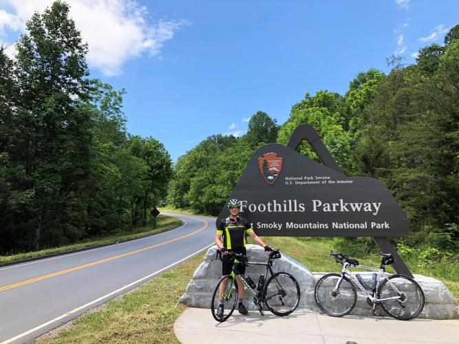 Foothills Parkway Ride - north from Walland Bike Climb - PJAMM Cycling