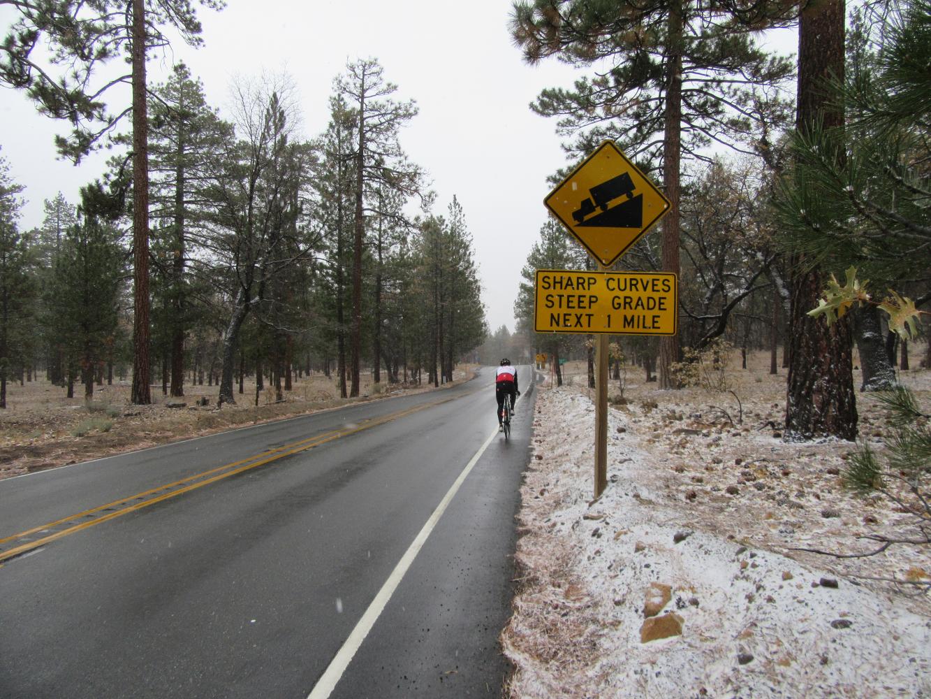 Climbing Onyx Summit, CA by bike cycling data and info