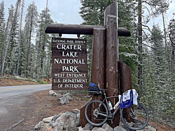 Crater Lake NP from North Counterclockwise Bike Climb - PJAMM Cycling